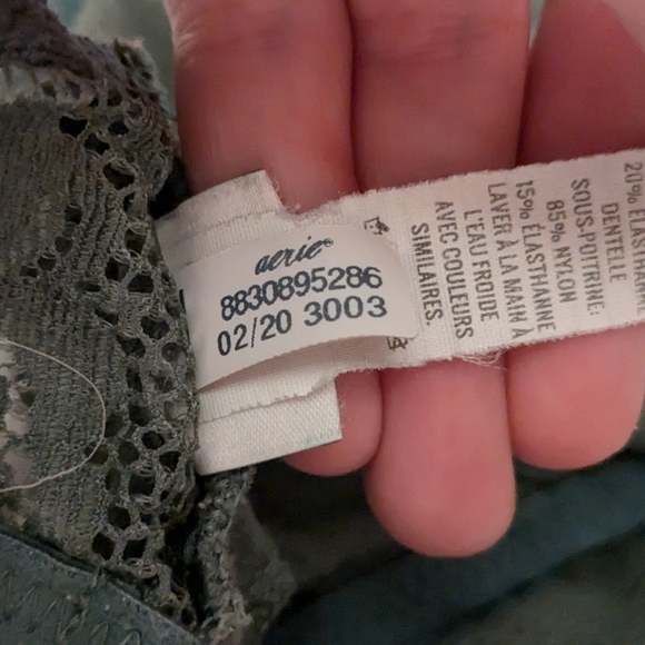 Green Lace Aerie Bralette - Picture 5 of 6